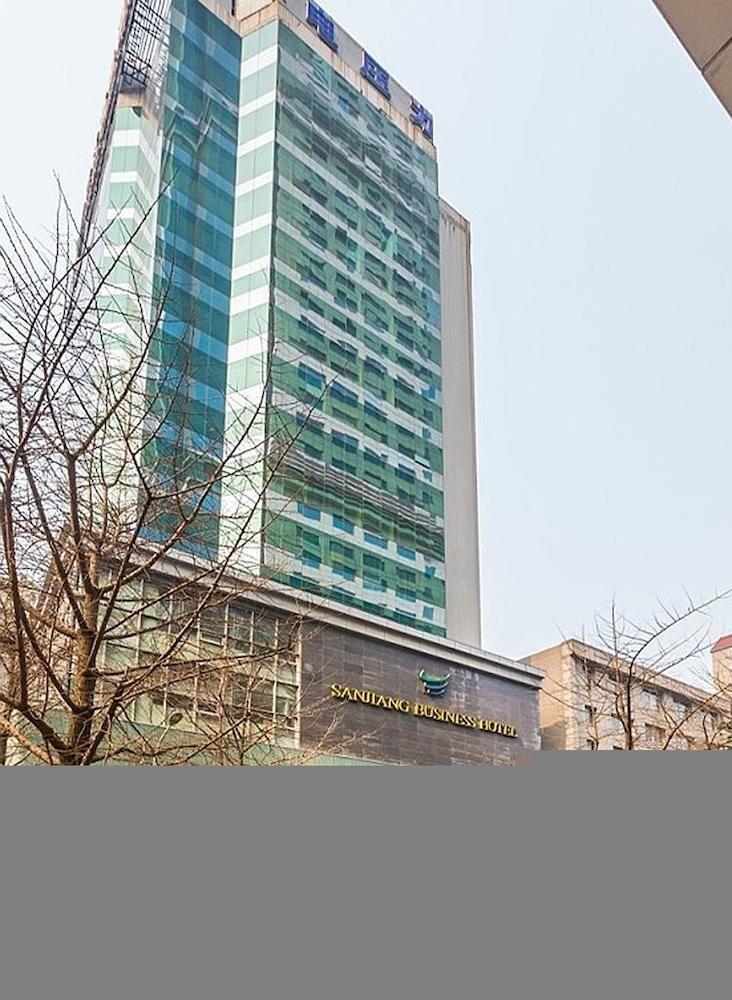 Dalian San Jiang Business Hotel Exterior foto